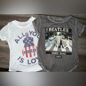 Kids music tees size 2T and 3T.